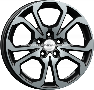 ДискCarwel Ванда 242 (Arkana) 6.5JxR17 PCD5x114.3 ET50 DIA66.1, черный с полированными спицами