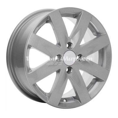 ДискCarwel&nbsp;Волго 208&nbsp;6JxR15 PCD4x100 ET48 DIA54.1,&nbsp;матовый серебристый с черными вставками