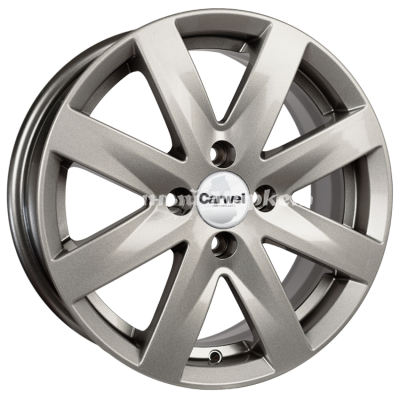 ДискCarwel Волго 208 (Largus) 6JxR15 PCD4x100 ET45 DIA60.1, матовый серебристый с черными вставками