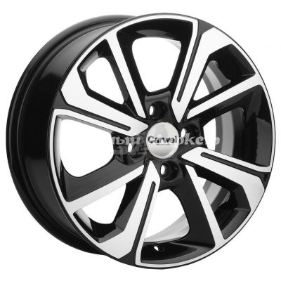 ДискCarwel Воже 1501 (Logan) 6JxR15 PCD4x100 ET40 DIA60.1, Чёрный глянцевый с полированной лицевой частью