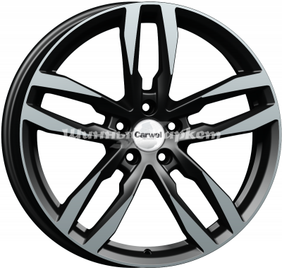 ДискCarwel Зильс 220 8JxR19 PCD5x114.3 ET45 DIA67.1, черный с полированными спицами