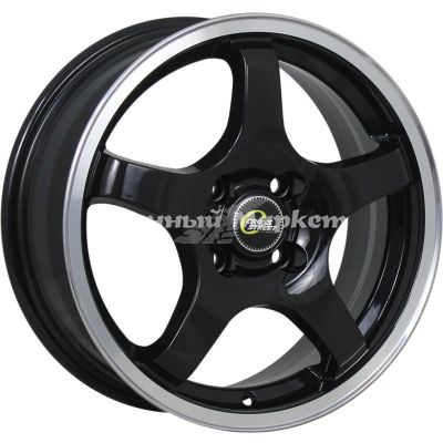 ДискCross Street Cr-14 6JxR15 PCD4x114.3 ET44 DIA56.6, черный с полированным ободом