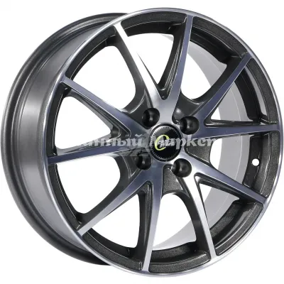 ДискCross Street Cr-17 6.5JxR16 PCD4x100 ET49 DIA54.1, насыщенный темно-серый полностью полированный