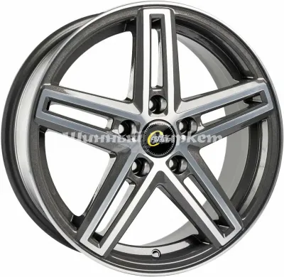 ДискCross Street Cr-24 6.5JxR16 PCD5x114.3 ET50 DIA66.1, насыщенный темно-серый полностью полированный