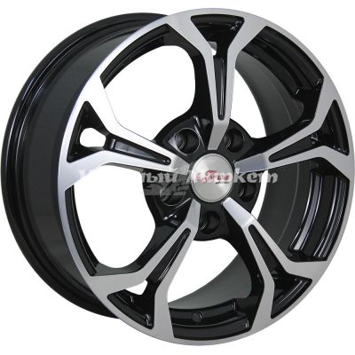 ДискiFree эрнесто 6.5JxR15 PCD5x114.3 ET43 DIA67.1, черный с полированной лицевой частью