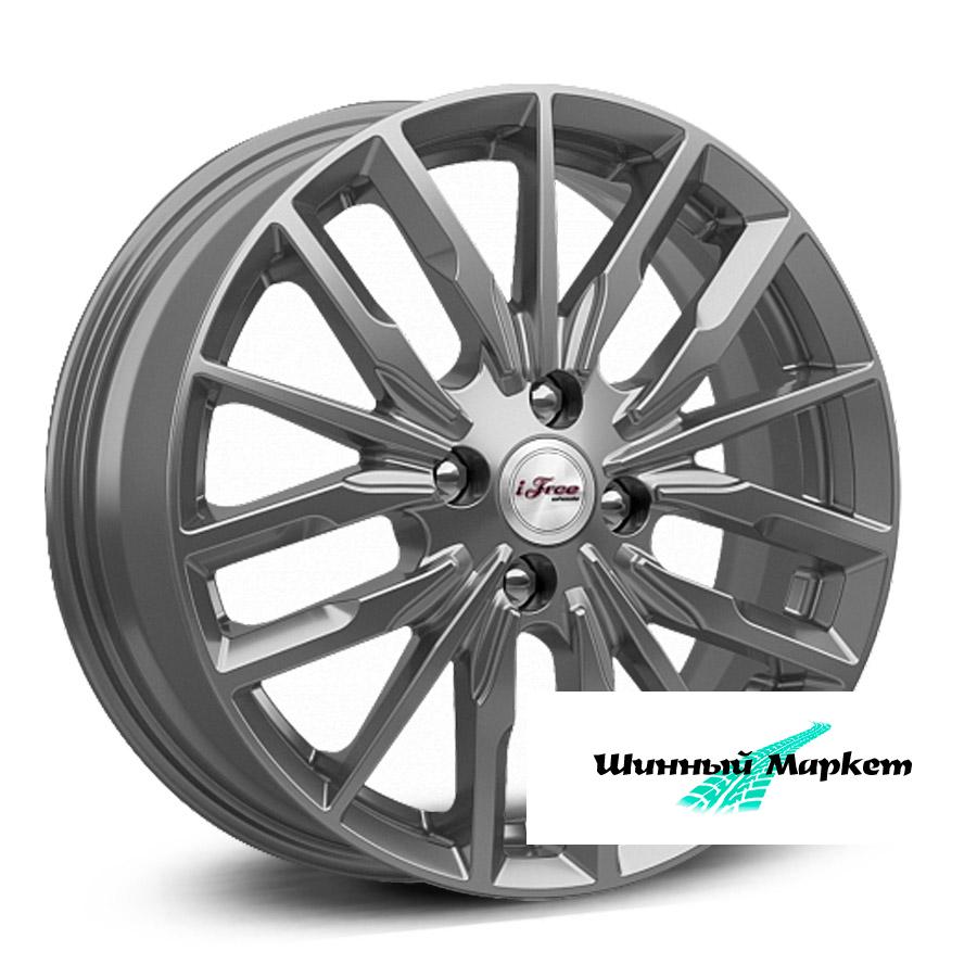 ДискiFree Миконос 6JxR16 PCD4x100 ET41 DIA60.1, насыщенный темно-серебристый