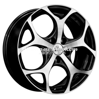 ДискiFree тортуга 7JxR17 PCD5x114.3 ET45 DIA60.1, черный с полированной лицевой частью