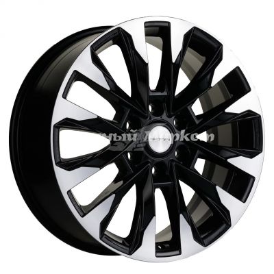 ДискKHOMEN KHW 2010 8JxR20 PCD6x114.3 ET40 DIA67.1, Чёрный глянцевый с полированной лицевой частью