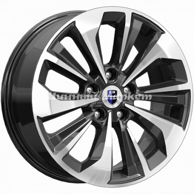 ДискКиК Авиор 7JxR17 PCD5x110 ET35 DIA67.1, черный с полированной лицевой частью