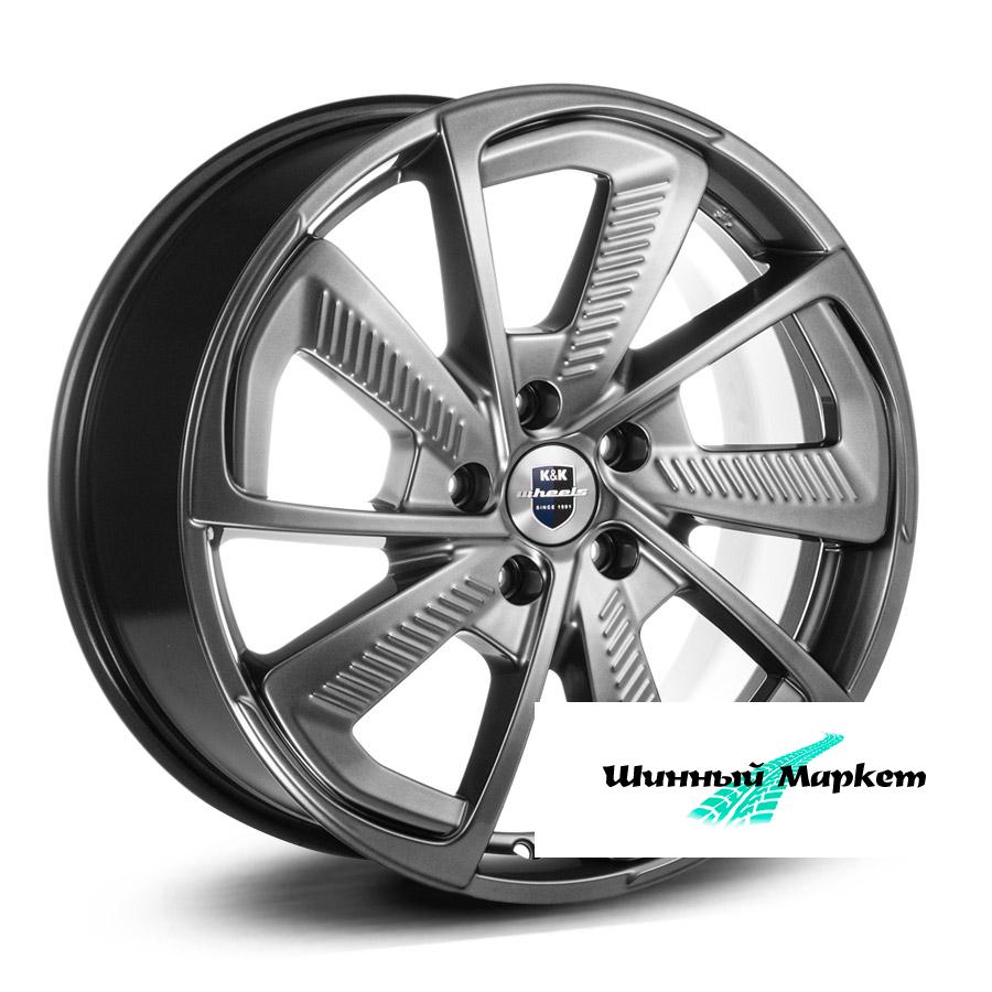 ДискКиК КС687 8JxR18 PCD5x108 ET40 DIA67.1, насыщенный темно-серебристый