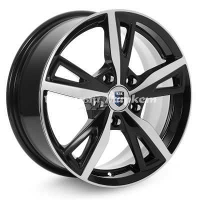 ДискКиК Фишт 6.5JxR16 PCD5x114.3 ET40 DIA67.1, черный с полированной лицевой стороной