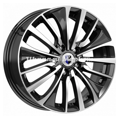 ДискКиК Flanker 6.5JxR17 PCD5x108 ET45 DIA67.1, черный с полированной лицевой частью