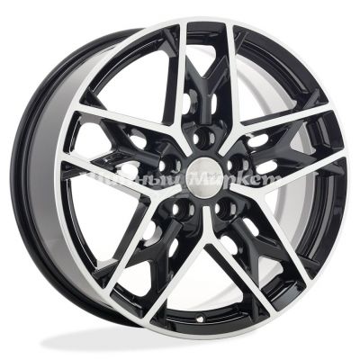 ДискКиК Hyundai i40 (КСr894) 7.5JxR17 PCD5x114.3 ET46 DIA67.1, черный с полированной лицевой частью