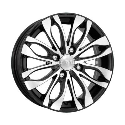 ДискКиК Канзаши 5.5JxR14 PCD4x108 ET24 DIA65.1, черный с полированной лицевой стороной