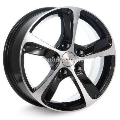 ДискКиК катана 7JxR16 PCD5x114.3 ET40 DIA67.1, черный с полированной лицевой частью