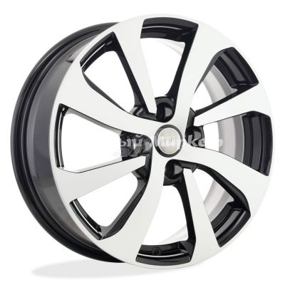 ДискКиК Kia Rio X-Line (КСr893) 6JxR16 PCD4x100 ET49 DIA54.1, черный с полированной лицевой частью