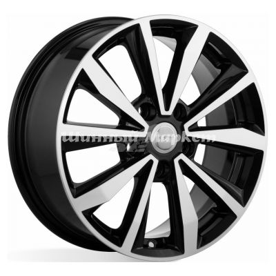 ДискКиК КС974 6.5JxR16 PCD5x114.3 ET44 DIA67.1, черный с полированной лицевой частью