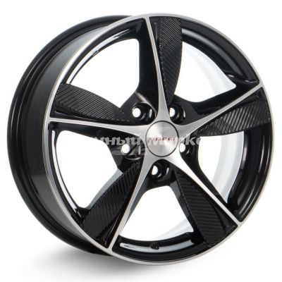 ДискКиК Кинезис 6.5JxR16 PCD5x112 ET46 DIA57.1, черный с полированной лицевой стороной