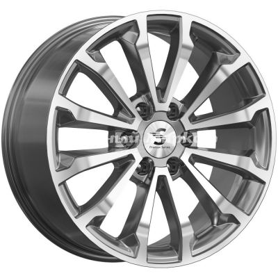 ДискКиК КР006 (Chevrolet Tahoe IV) 8.5JxR20 PCD6x139.7 ET27 DIA77.9, Серый тёмный с полированной лицевой частью