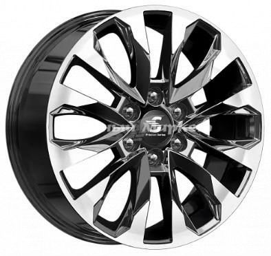 ДискКиК КР007 (Haval H9) 8JxR20 PCD6x139.7 ET42 DIA75.1, Чёрный глянцевый с полированной лицевой частью