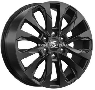 ДискКиК КР007 (Land Cruiser 300) 8JxR20 PCD6x139.7 ET60 DIA95.1, Чёрный матовый