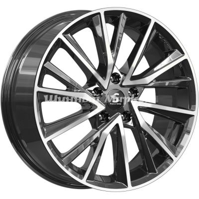 ДискКиК КР010 (RAV4 XA4) 7.5JxR18 PCD5x114.3 ET45 DIA60.1, Чёрный глянцевый с полированной лицевой частью