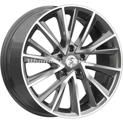 ДискКиК КР010 (Xceed) 7.5JxR18 PCD5x114.3 ET45 DIA67.1, Серый тёмный с полированной лицевой частью