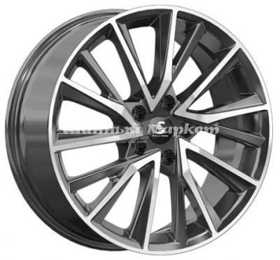 ДискКиК КР010 (Tiggo 8 Pro) 7.5JxR18 PCD5x108 ET47 DIA60.1, Чёрно-серый с полированной лицевой частью