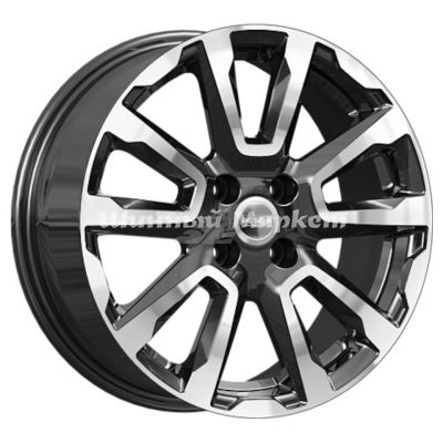 ДискКиК КС1026 (16_Vesta Cross) 6.5JxR16 PCD4x100 ET43 DIA60.1, черный с полированной лицевой частью