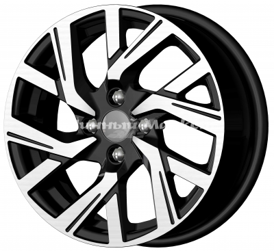 ДискКиК КС1030 (15_Granta II) 6JxR15 PCD4x100 ET40 DIA60.1, черный с полированной лицевой частью