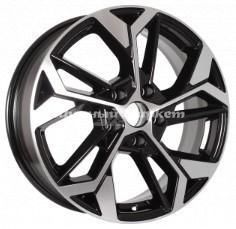 ДискКиК КС1062 6.5JxR17 PCD5x108 ET43 DIA65.1, черный с полированной лицевой частью