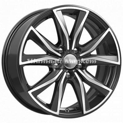 ДискКиК КС867 (ZV X-Trail T32) 7JxR17 PCD5x114.3 ET45 DIA66.1, черный с полированной лицевой частью