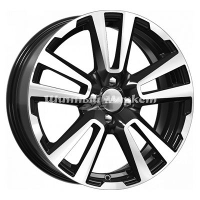 ДискКиК кс874 6.5JxR17 PCD5x114.3 ET49 DIA67.1, черный с полированной лицевой частью