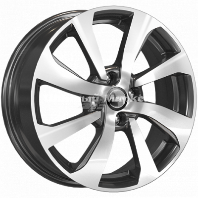 ДискКиК КС893 6JxR16 PCD4x100 ET37 DIA60.1, черный с полированной лицевой частью