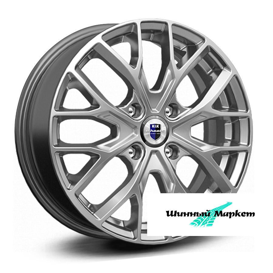 ДискКиК Лилиом 6JxR16 PCD4x100 ET50 DIA60.1, насыщенный темно-серебристый