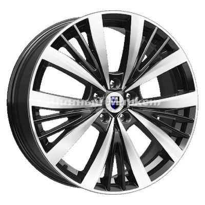 ДискКиК Марвел 7.5JxR19 PCD5x108 ET45 DIA67.1, черный с полированной лицевой частью