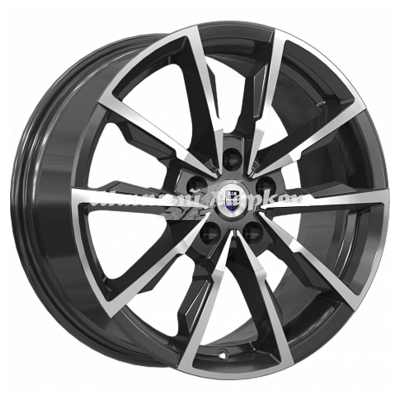 ДискКиК Меренге 7.5JxR17 PCD5x108 ET35 DIA67.1, черный с полированной лицевой частью