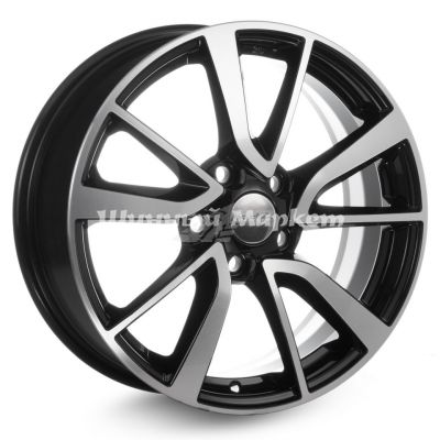 ДискКиК Nissan Teana (КСr699) 7JxR17 PCD5x114.3 ET45 DIA66.1, черный с полированной лицевой частью