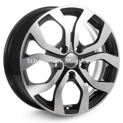 ДискКиК кс704 6.5JxR16 PCD5x114.3 ET50 DIA66.1, черный с полированной лицевой частью