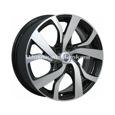 ДискКиК Палермо 6.5JxR16 PCD5x100 ET38 DIA67.1, черный с полированной лицевой стороной