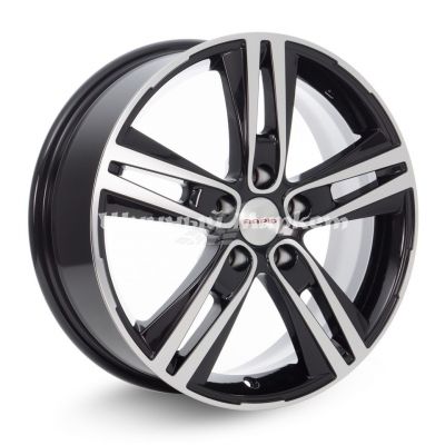 ДискКиК Прайм 6.5JxR17 PCD5x112 ET33 DIA57.1, черный с полированной лицевой частью