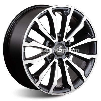 ДискКиК Premium КР006 (20_ Chevrolet Tahoe IV) 8.5JxR20 PCD6x139.7 ET27 DIA77.9, Чёрно-серый с полированной лицевой частью