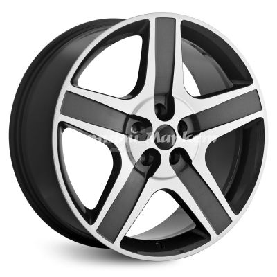 ДискКиК Premium КР008 8.5JxR20 PCD5x114.3 ET43 DIA67.1, Чёрный глянцевый с полированной лицевой частью