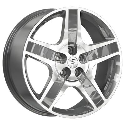 ДискКиК Premium КР008 8.5JxR20 PCD5x114.3 ET47 DIA67.1, Серый тёмный с полированной лицевой частью