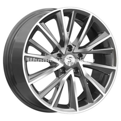 ДискКиК Premium КР010 (18_Xceed) 7.5JxR18 PCD5x114.3 ET45 DIA67.1, Серый тёмный с полированной лицевой частью