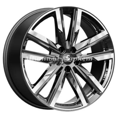 ДискКиК Premium КР014 (20_CX-9) 8JxR20 PCD5x114.3 ET45 DIA67.1, Чёрный глянцевый с полированной лицевой частью