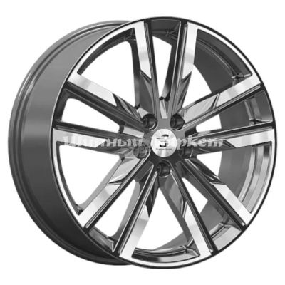 ДискКиК Premium КР014 (20_EXEED VX) 8JxR20 PCD5x108 ET36 DIA65.1, Серый тёмный с полированной лицевой частью