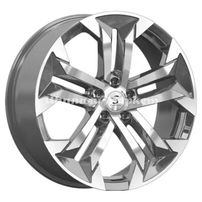 ДискКиК Premium КР015 (19_EXEED TXL/VX) 7.5JxR19 PCD5x108 ET36 DIA65.1, Серый тёмный с полированной лицевой частью