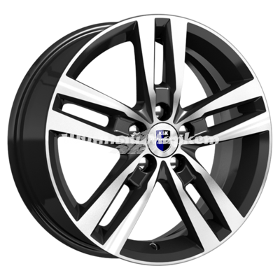 ДискКиК Rassvet 6.5JxR16 PCD5x108 ET50 DIA63.4, Чёрный глянцевый с полированной лицевой частью