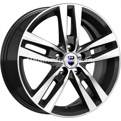 ДискКиК Rassvet 6.5JxR16 PCD5x100 ET48 DIA56.1, черный с полированной лицевой частью